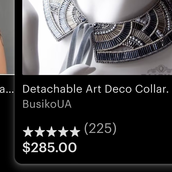 Handmade Vintage sequined collar made in Belgium Like New!! - Picture 10 of 11